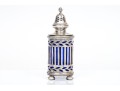 Tiffany & Co. Sterling And Blue Glass Spice Shaker
