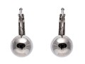 Modern Sterling Silver Ball Earrings