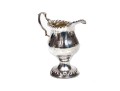 Antique 18th Century English Sterling Pedestal Creamer, Beaded Edge, Circa 1775