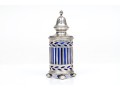 Tiffany & Co. Sterling And Blue Glass Spice Shaker