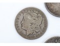 Four Morgan Silver Dollars