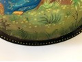 Russian Violin Form Hand Painted Russian Lacquered Box