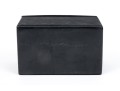 Russian Antique Classic Rectangular Folk Art Black Lacquer Box, Troika Themed