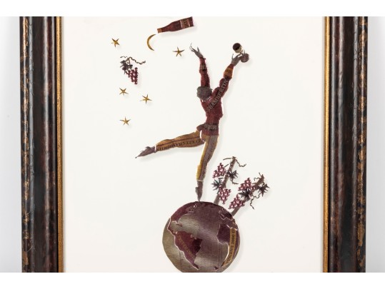 Gerard Puvis (French, B. 1950) Mixed Media Wine Foil Art 