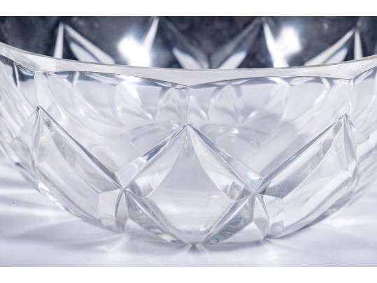 Antique Val St. Lambert Lead Crystal Serving Bowl