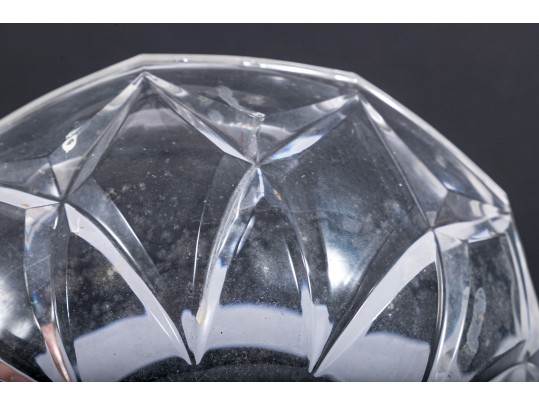Antique Val St. Lambert Lead Crystal Serving Bowl