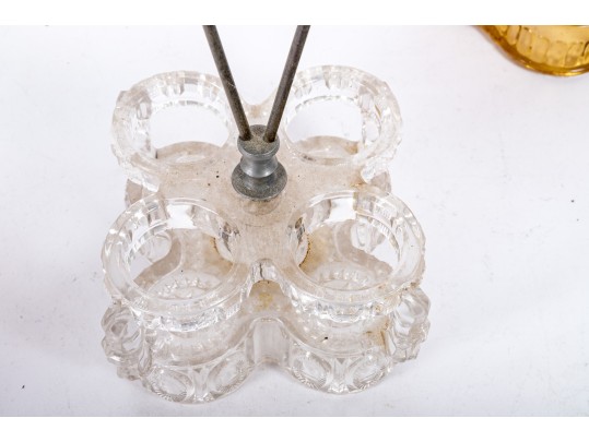 Cranberry Depression Glass Cruet Sets