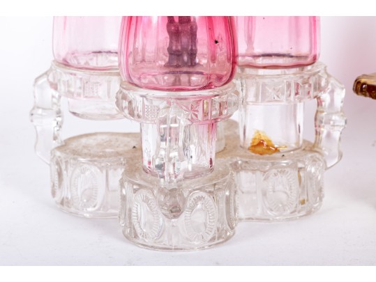 Cranberry Depression Glass Cruet Sets