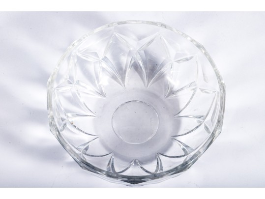 Antique Val St. Lambert Lead Crystal Serving Bowl