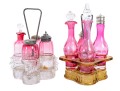 Cranberry Depression Glass Cruet Sets