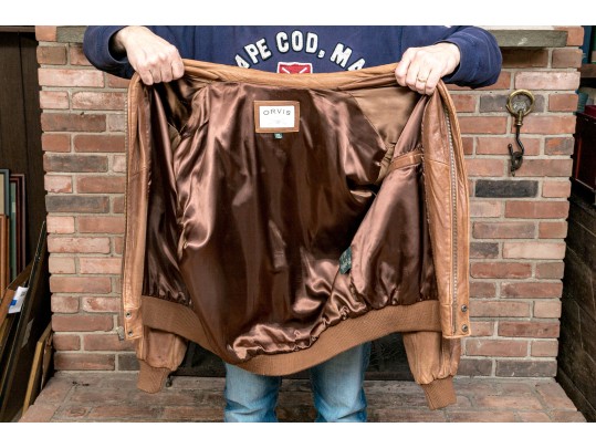 Orvis Leather Bomber Jacket
