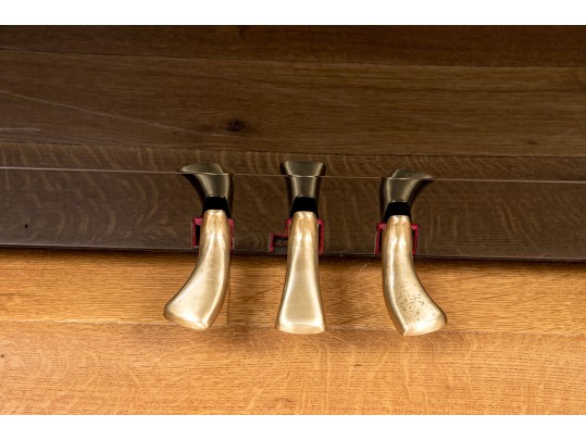 Black Lacquer Upright Yamaha Piano, With Piano Stool.