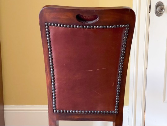 Tall Back Side Chair With Tack Nailhead Trim