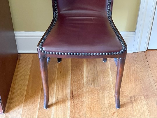 Tall Back Side Chair With Tack Nailhead Trim