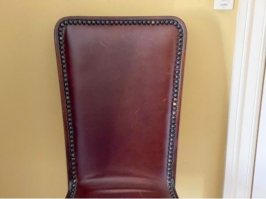 Tall Back Side Chair With Tack Nailhead Trim