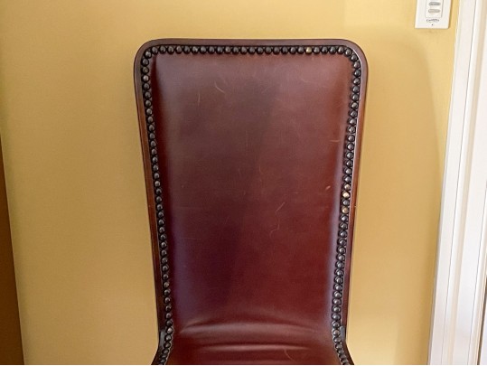 Tall Back Side Chair With Tack Nailhead Trim