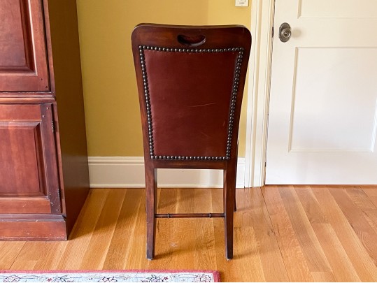 Tall Back Side Chair With Tack Nailhead Trim