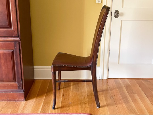 Tall Back Side Chair With Tack Nailhead Trim