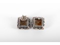 Sterling Silver Citrine Stud Earrings