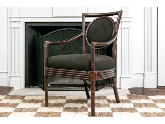 Awesome Rattan Upholstered Salon Chair