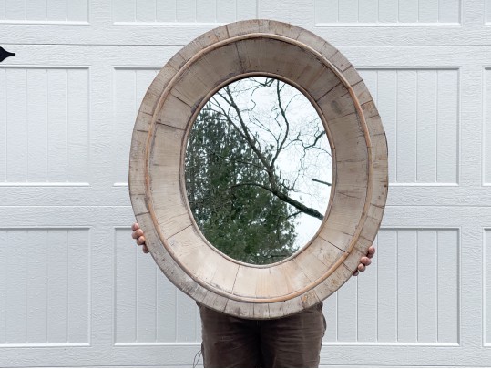 Rustic Wood Framed Mirror