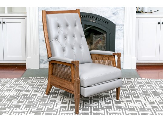 Awesome Holly Hunt Leather Upholstered Reclining Armchair