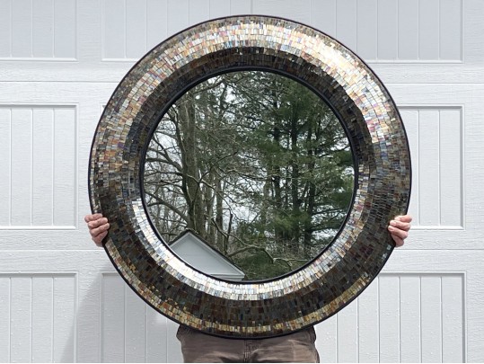 Tozai Home Luxurious And Chic Mosaic Framed Mirror