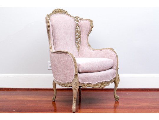 Exquisitely Carved And Upholstered Salon Chair