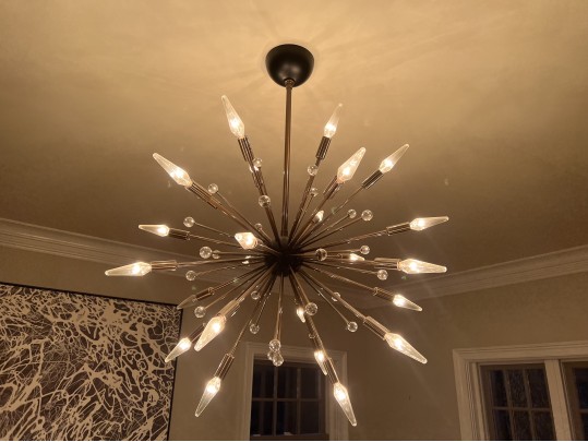 Chic, Modern Starburst Form Chandelier