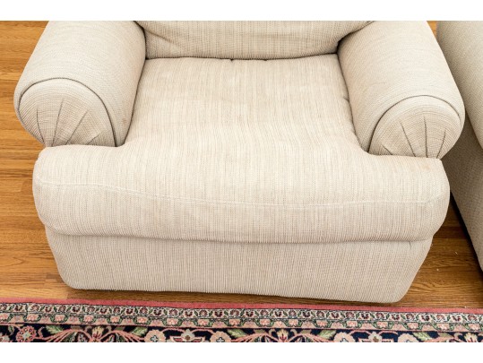 Pair Of Century Upholstered Club Chairs