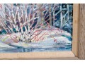 Fabulous Winter Village Scene Oil On Canvas