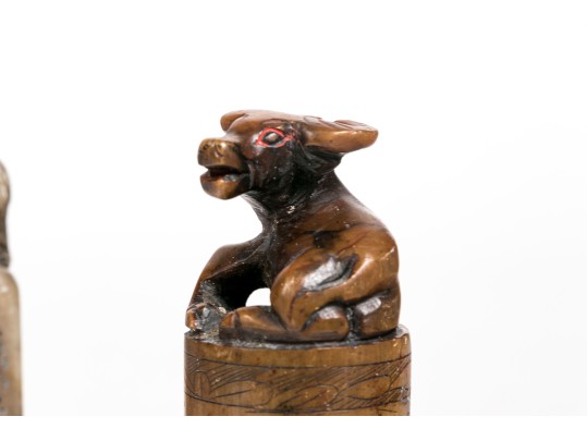 Large Collection Of Chinese Stone Chops And Seals With Other Items