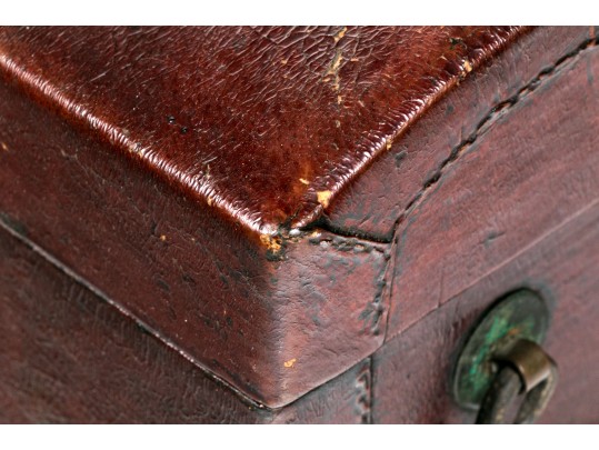 Antique Asian Leather Covered Box