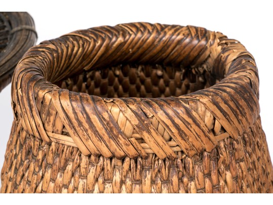 Two Asian Woven Baskets