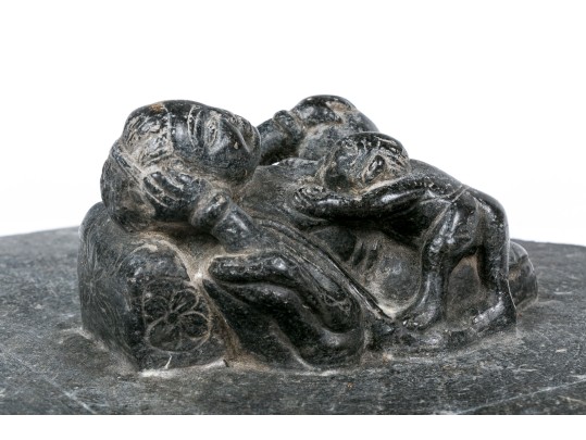 Asian Stone Figural Relief Plaque