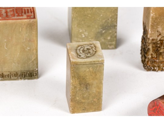 Large Collection Of Chinese Stone Chops And Seals With Other Items