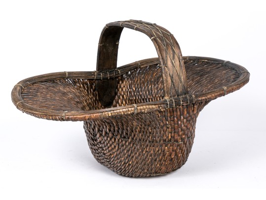 Two Asian Woven Baskets