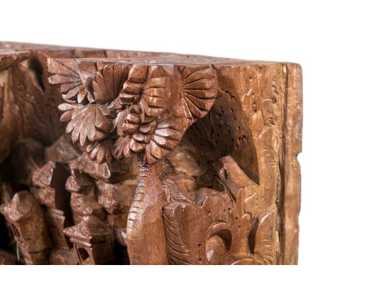 Carved Thai Wooden Panel