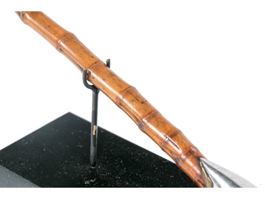 South Asian Decorated Bamboo Shaft On Stand