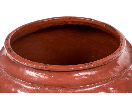 South Asian Lacquered Lidded Bowl 