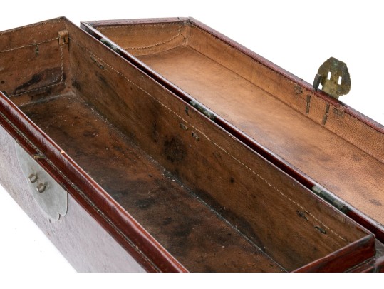 Antique Asian Leather Covered Box