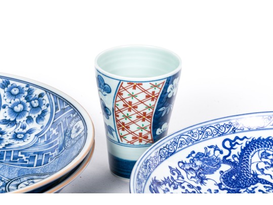 Large Collection Of Chinese Blue And White Porcelains