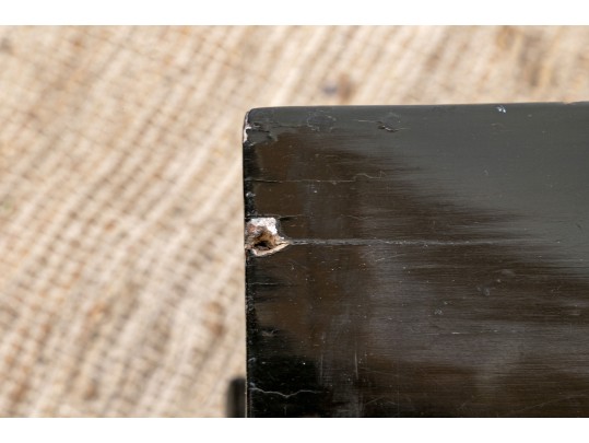 Vintage Chinese Black Lacquered Trunk