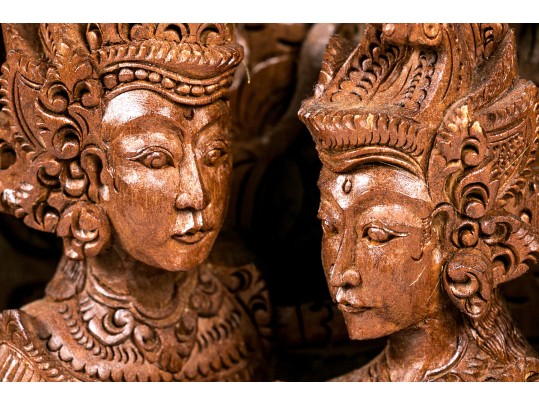 Carved Thai Wooden Panel