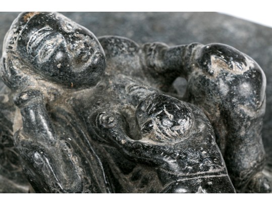 Asian Stone Figural Relief Plaque