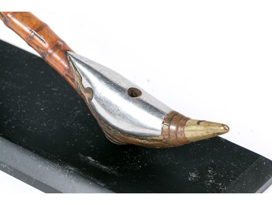 South Asian Decorated Bamboo Shaft On Stand