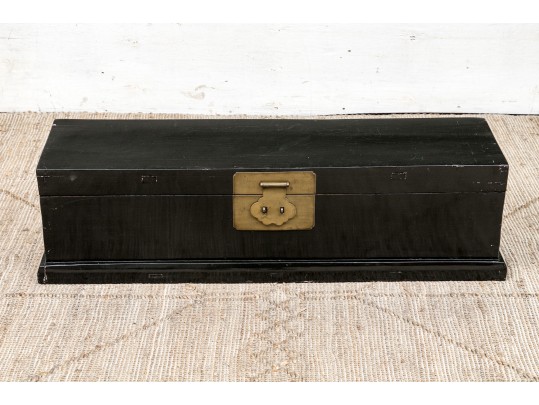 Vintage Chinese Black Lacquered Trunk