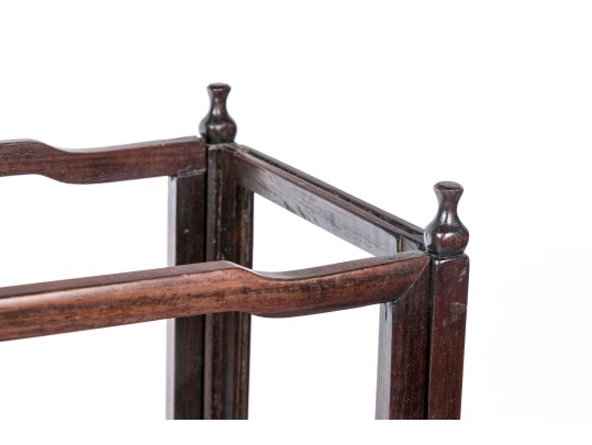 Asian Carved Wood Candle Lantern Stand