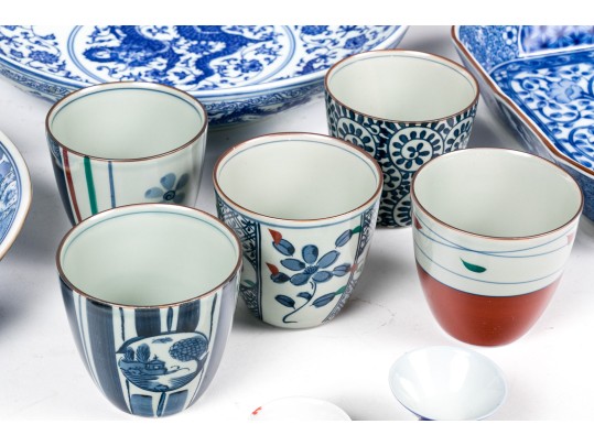 Large Collection Of Chinese Blue And White Porcelains
