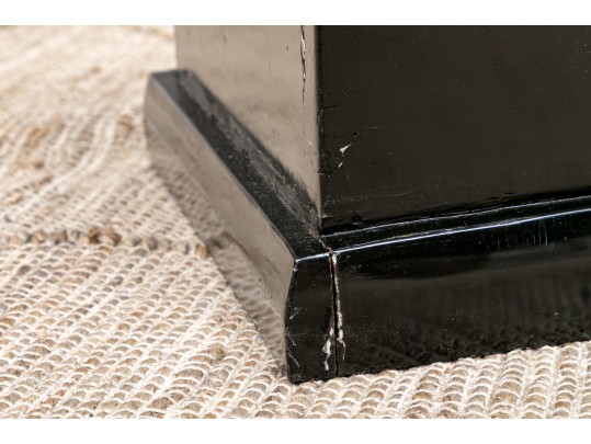 Vintage Chinese Black Lacquered Trunk